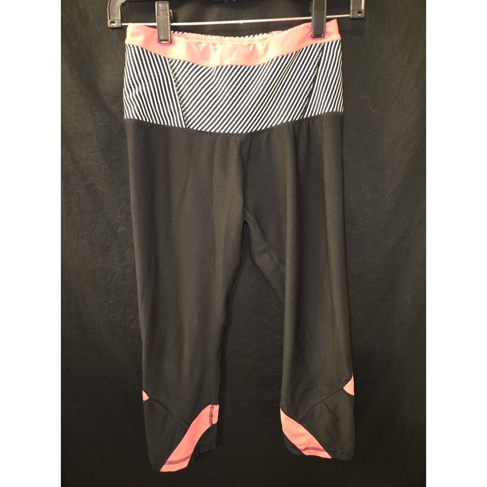 Reebok Women's Activewear Running Leggings Black‎ Pink Womens Small